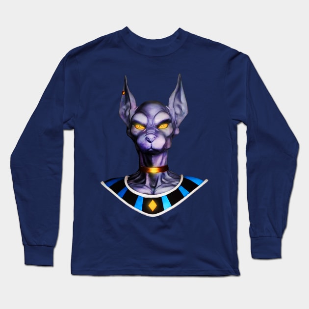 Lord of Destruction Beerus-sama! Long Sleeve T-Shirt by iQdesign